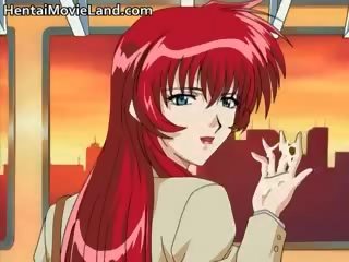 Bewitching Redhead Anime divinity Gets Tiny Snatch Part4